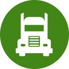 Truck icon in green circle