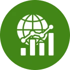 Global data analysis icon